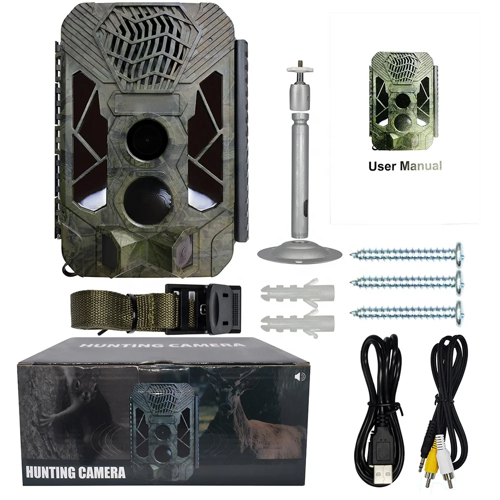 Bird Repellent Trail Camera 0.2S Triggering Motion Activated Game Hunting Deer Cam IP66 Waterproof for Wildlife Home Security