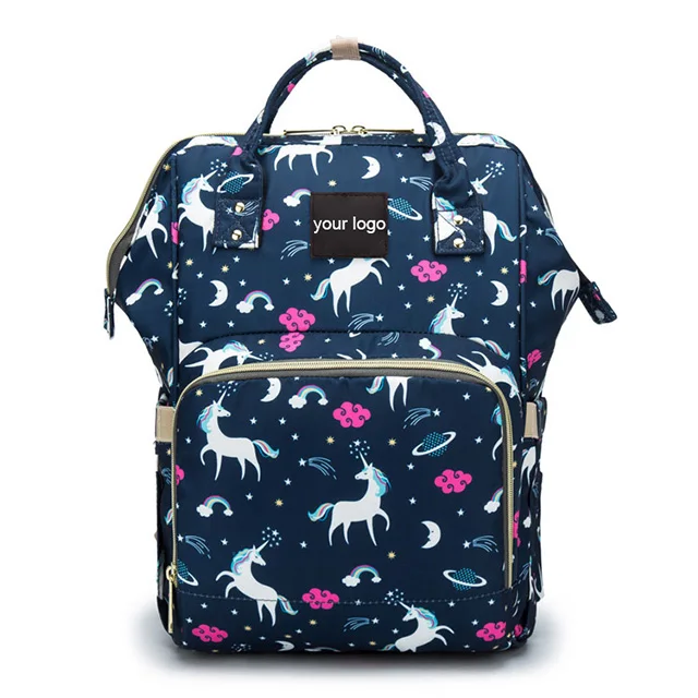Carton pattern Multifunctional Custom Diaper Bag Mummy fashion baby diaper bag Customized Waterproof Maternity Mummy Nappy Bags