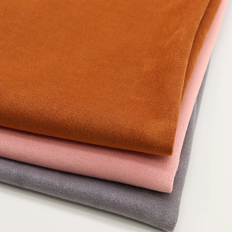 Устойчивая эластичная трикотажная окрашенная Полиэстеровая замшевая ткань для дивана