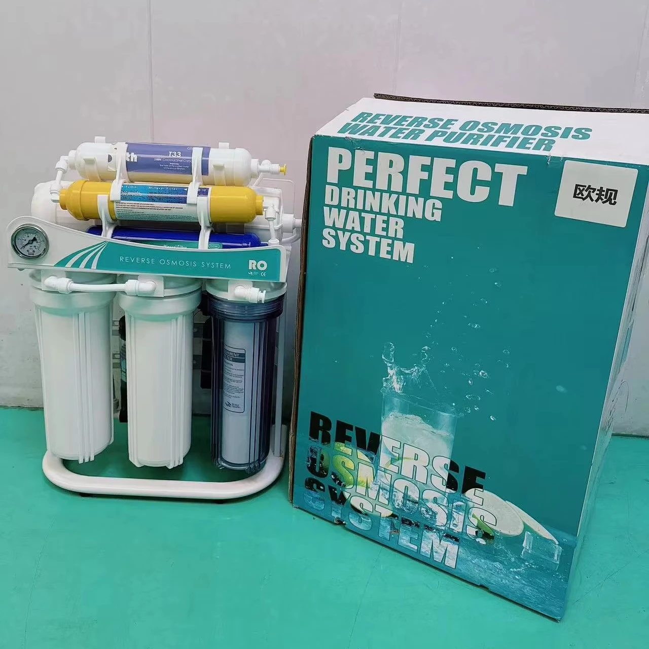 7 ступеней 400GPD обратного осмоса система фильтра воды RO мембранный очиститель