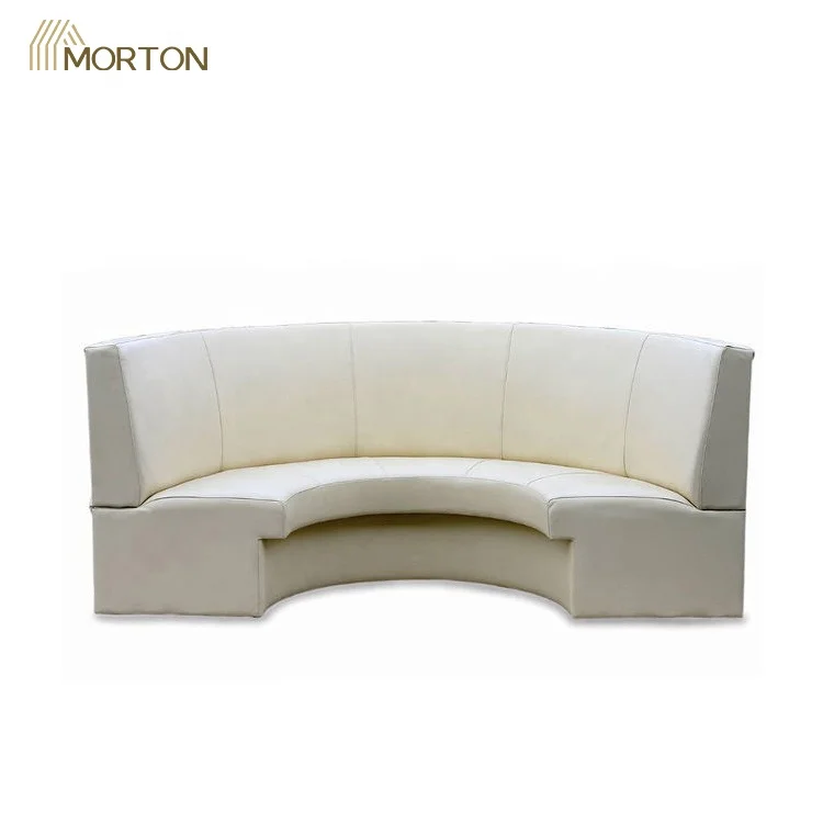 Custom Made modern luxury night club hotel restaurant white single side sofa booth banquet seating