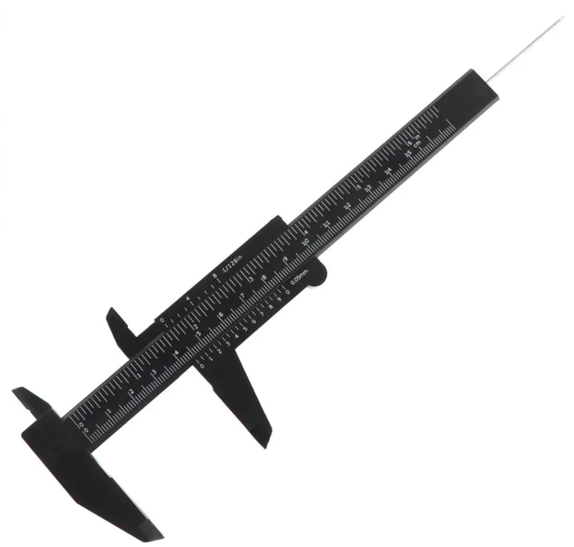0-150mm Double Rule Scale Plastic Vernier Caliper Measuring Students Mini Tool Ruler Vernier Calipers