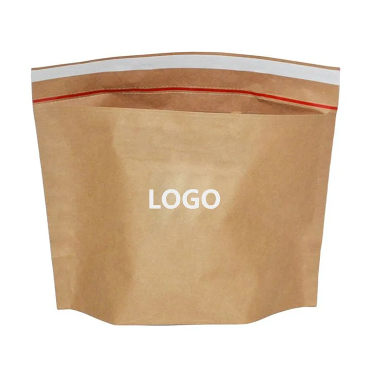 Eco-friendly recycled Biodegradable expandable envelope a4 packaging bags flat waterproof kraft paper mailer courier bags