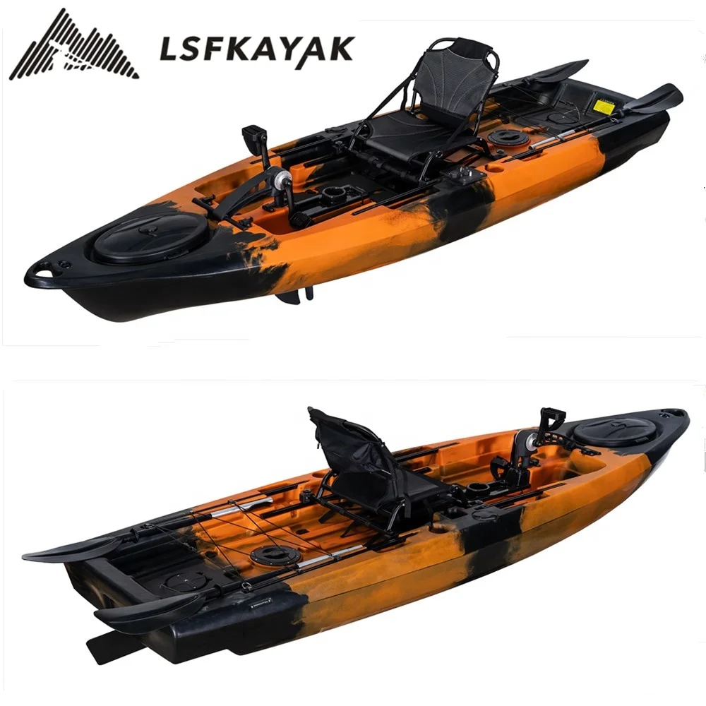 8ft 10ft 11ft 13ft plastic pedal fishing kajak  boat pedal drive sports fishing boat kayak with motor pedal