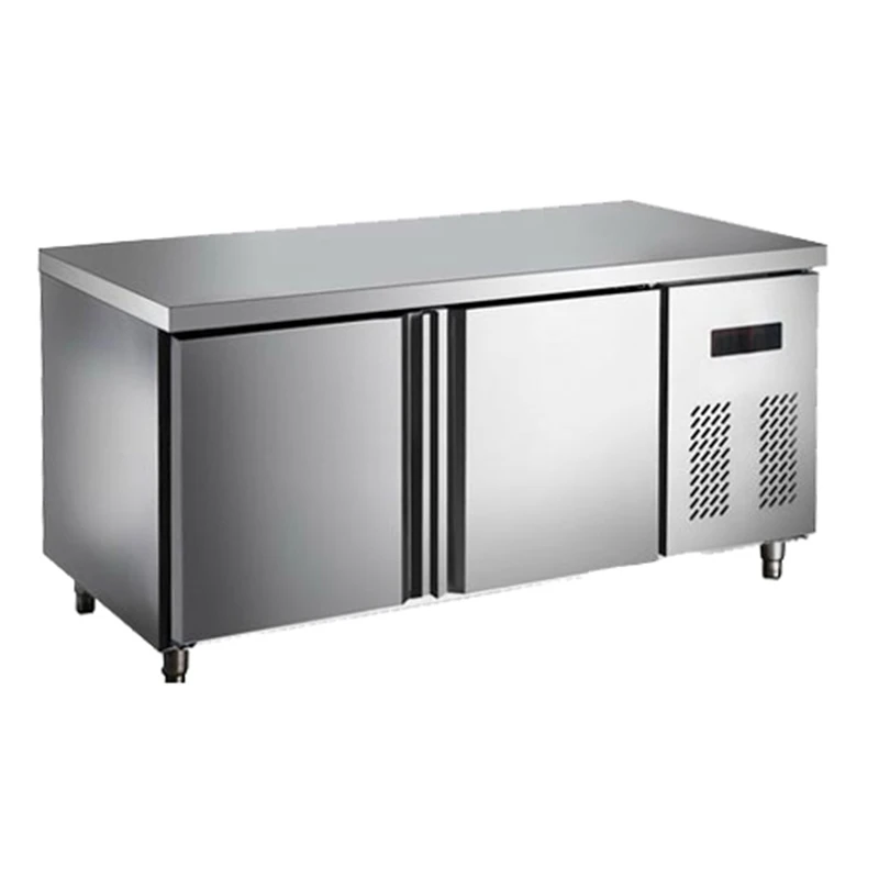 Restaurant Workbench Refrigerator Stainless Steel Counter Freezer Work Table for Salad Sandwich Pizza