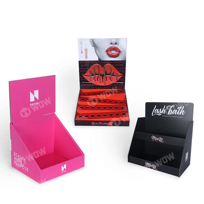 Customized Promotional Cosmetics Display Stand Sunscreen Counter Floor Display Stand