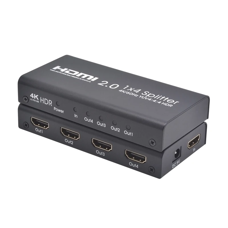 4K/ 60Hz Video 4K HDMI Splitter 2.0 1x4 4k HDMI splitter 4K 3D HDMI Splitter 1x4 HDR