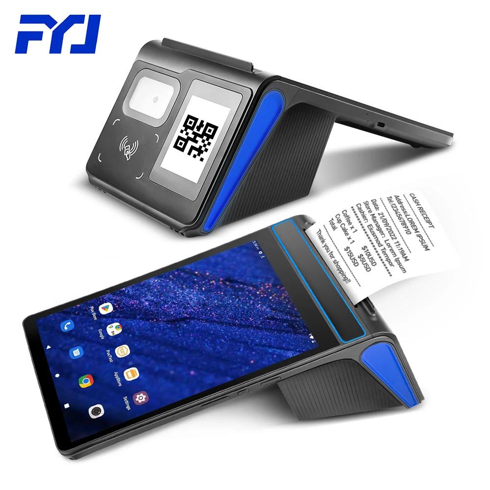 FYJ F1-88 8-дюймовый NFC принтер Android 12 POS аппарат ручной розничный магазин кассовый система PDA для смарт-платежных терминалов