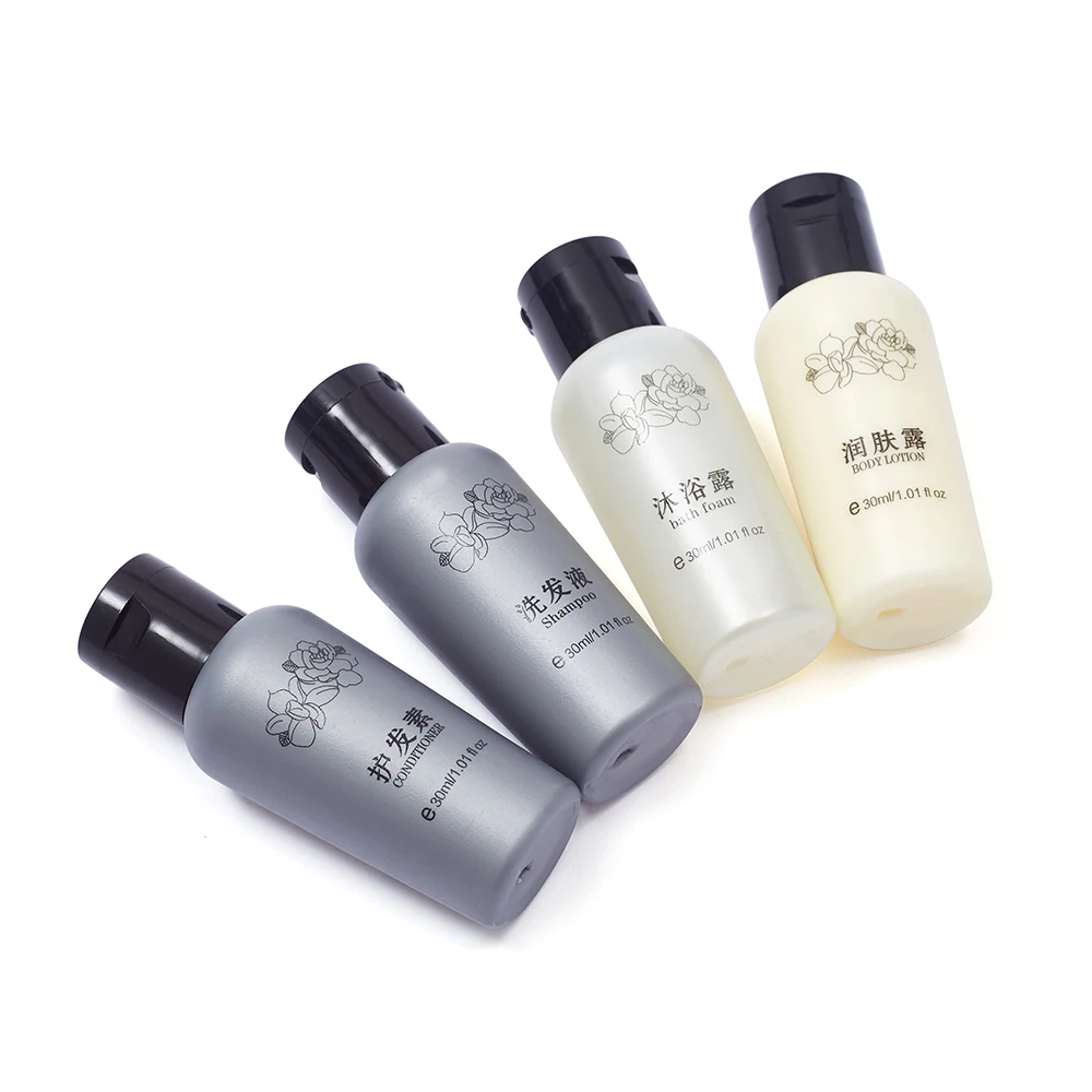 Mini Shampoo shower gel body lotion bottle packaging Conditioner Cosmetics For Hotel Amenities