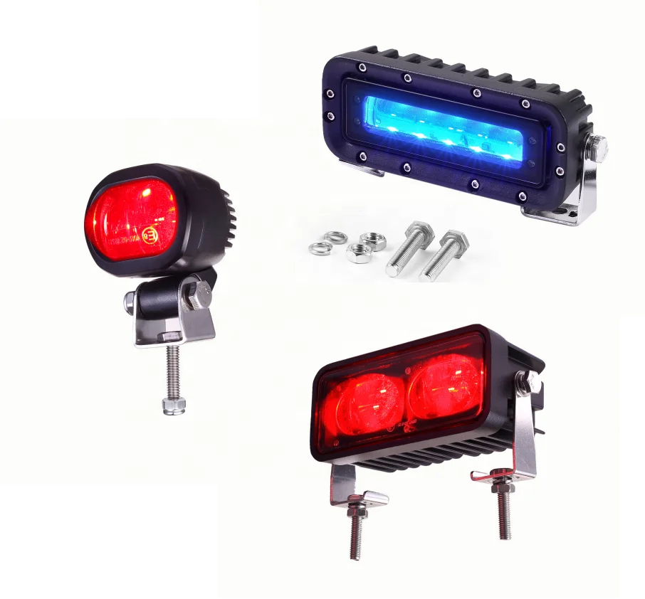 10-80V 18W red, blue, green and Amber  multi-color Zone Warning lights forklift  road construction safety area signal light E9