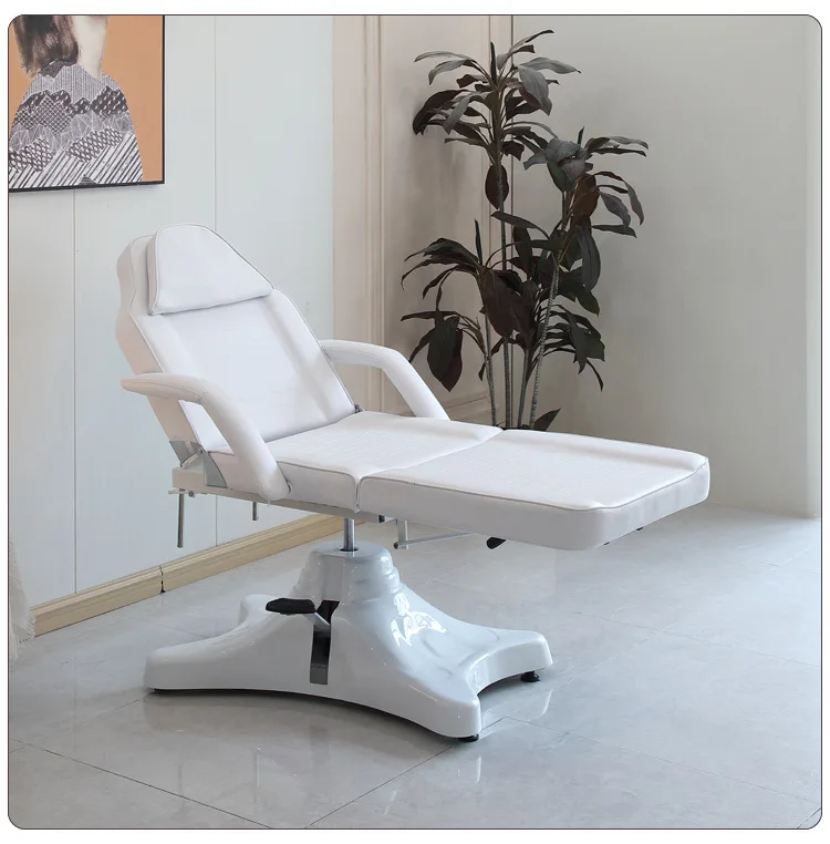 Commercial Salon Furniture Hydraulic Tattoo Black Beauty Bed 3 Section Facial Chair 360 Degree Rotary Massage Table Wholesale
