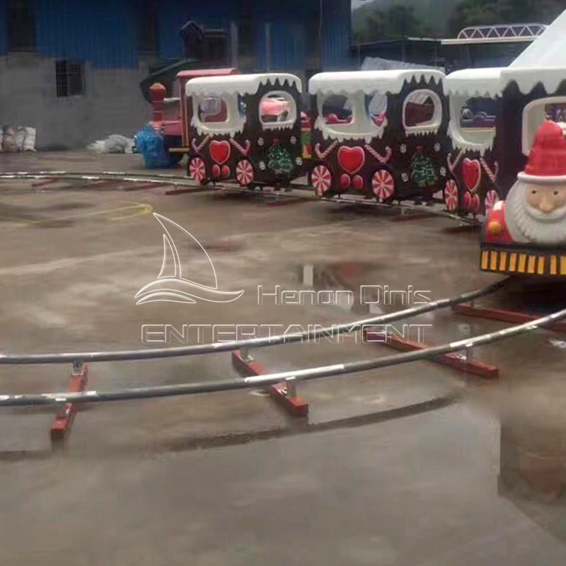 Best selling Theme Park Equipment Rides Attraction Christmas Theme Ride  Electric Christmas Track Train For Sale