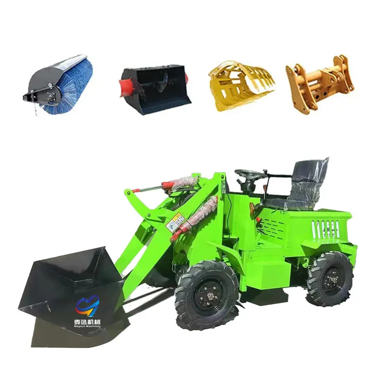 Small Front End Loader Mini Wheel Loader for Sale diesel/electric loader snow blower