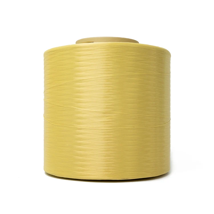 Good quality new style sturdy durable 1500d dyed yellow aramid yarn glory tang textile