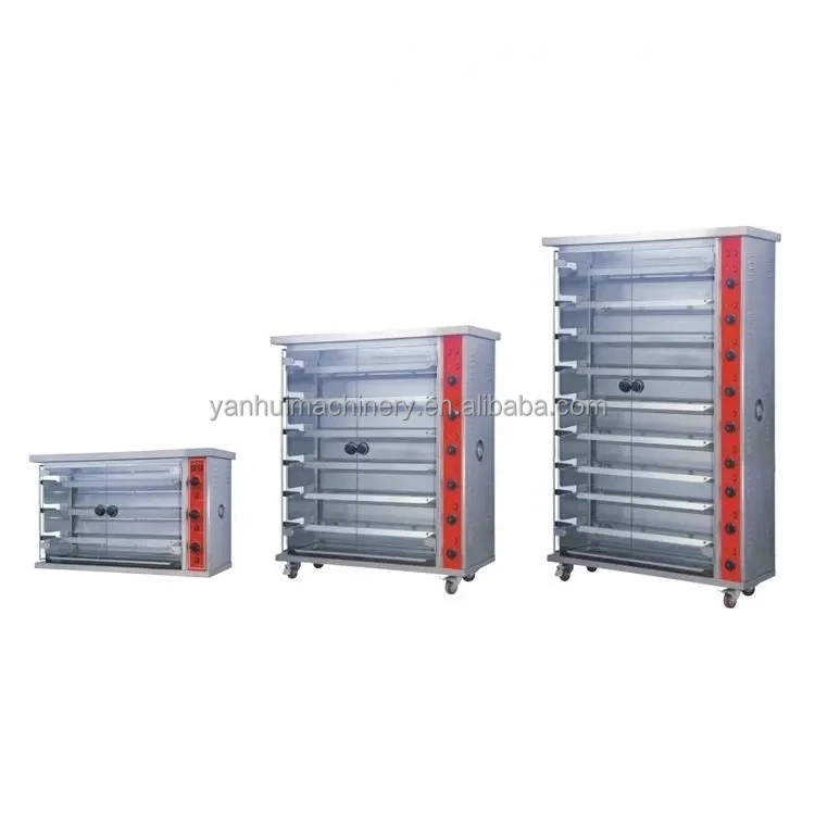 Electric Carbon Roast Gas Chicken Roaster Oven Commercial Rotary Rotisserie Machine of 12 for Sale