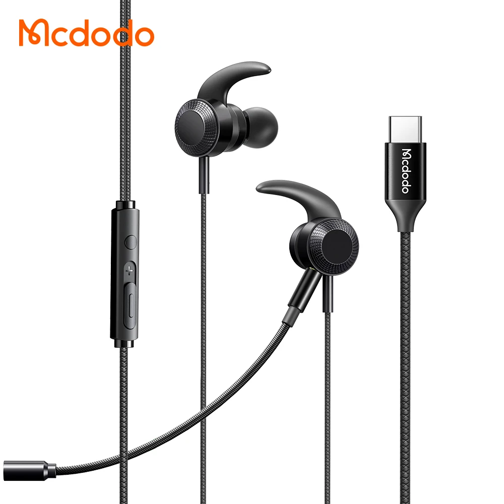 Stereo in Ear Earbuds with Microphone Bass Earbud Dual Mic Volume Control USB Type C Earphones For Google Xiaomi Oppo Samsung
