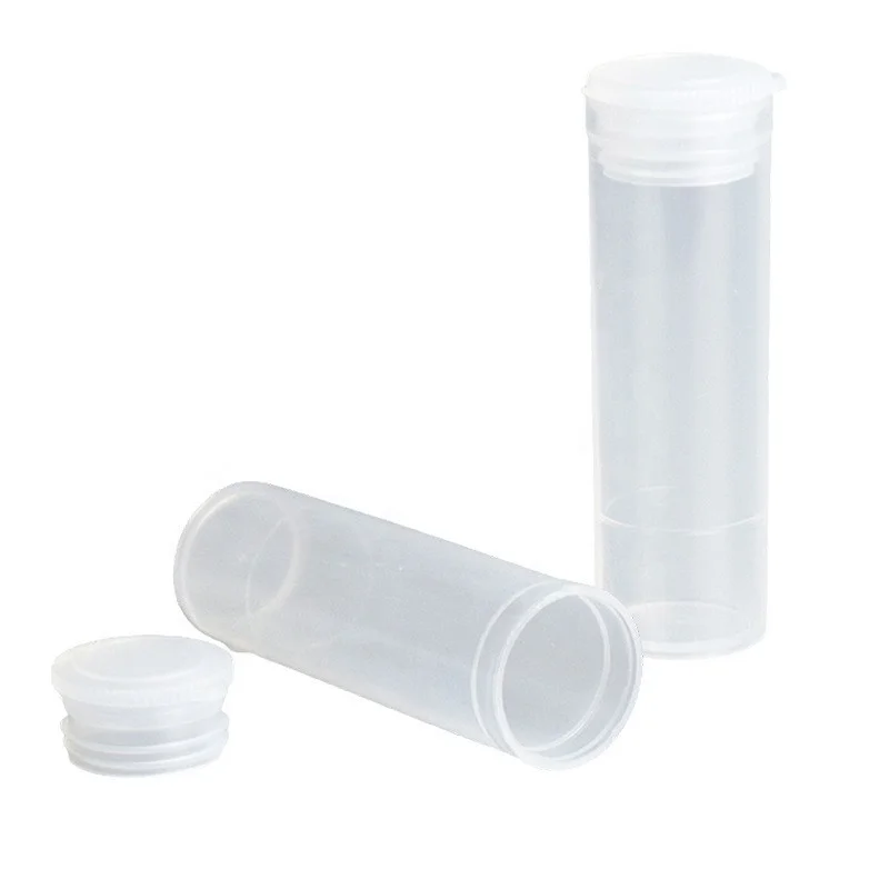 5ml Polypropylene Pharmacy Vials (Pill Containers) with snap cap, small sample vials