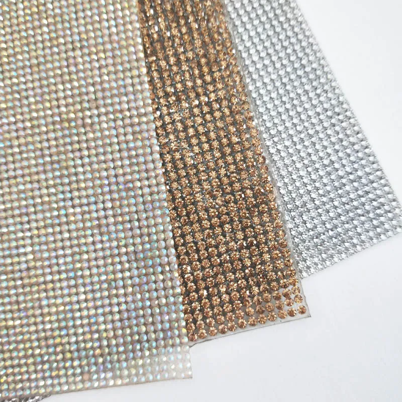 Factory Wholesale Hotfix Crystal AB Rhinestone Trimming, Rhinestone Sheet, Rhinestone Transfer For Clothing