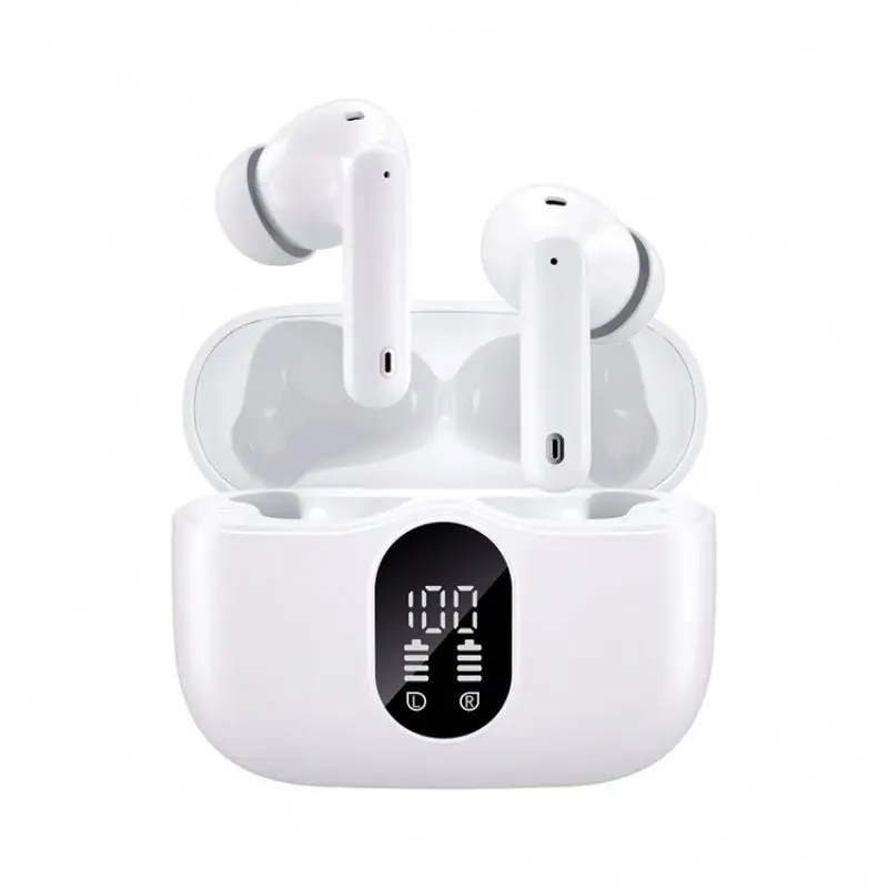 A90 Headphones True Wireless Earbuds active noise cancel LED Power Display Earphones  IPX4 earphone noise cancelling headphone