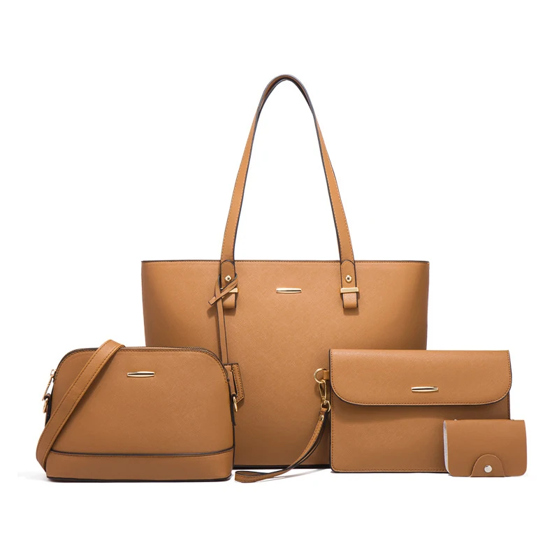 American Style Hollow Out Excess Paris Handbag New Arrival 2024 Elegant Handbags For Women Leather 4pcs Tote Bag Set