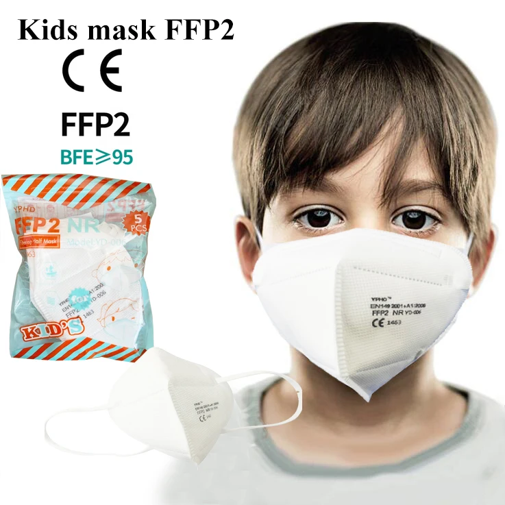
YPHD High Quality European CE Certification for Children to use FFP2 Kids Mask 