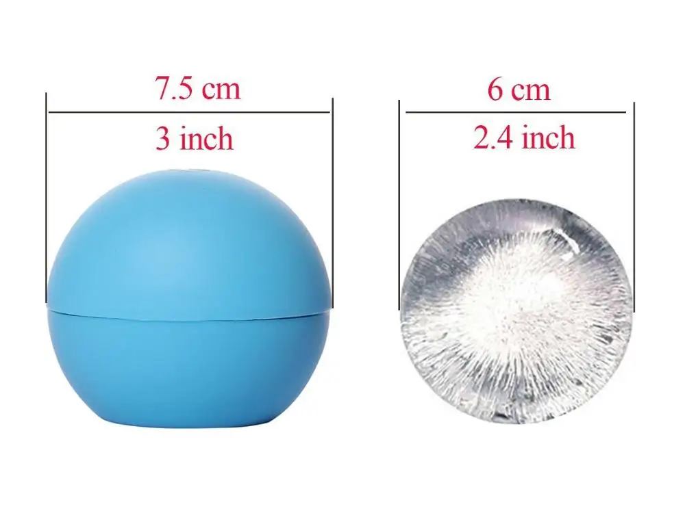 7.5CM Large Custom Logo Silicone Ice Ball  Molds For Whisky