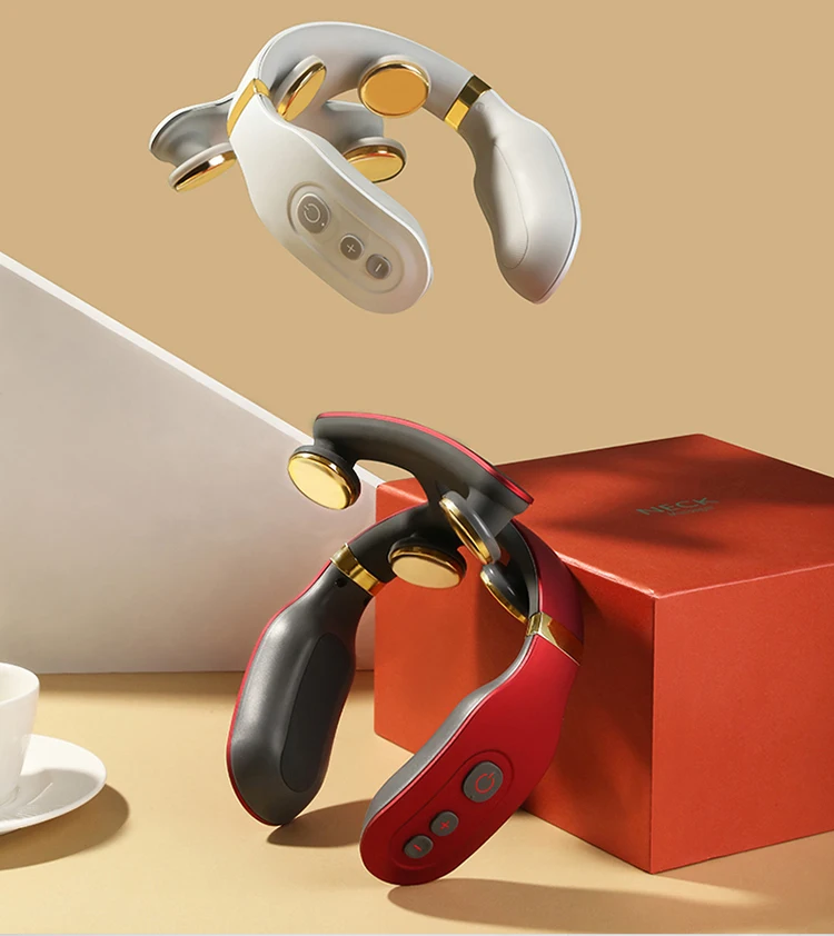 Ems Pulse Massage Instrument Intelligent Cervical Neck Massager With Heat