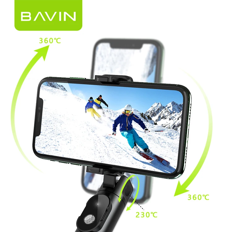 Bavin Selfie Stick Tripod Monopod with Remote Control Foldable Wireless Phone Holder AP-03