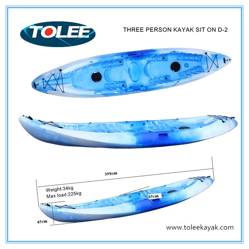 TOLEE не надувные Лидер продаж высокое качество прозрачная лодка для каноэ каяк 2 + 1 человек Двухместный