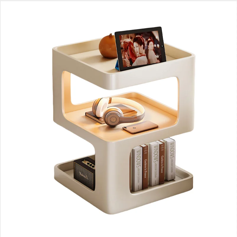 Modern Nordic Wheel Side Tables Bedside Tables for Living Room Bedroom Hotel Home Furniture Wrought Iron Metal Steel