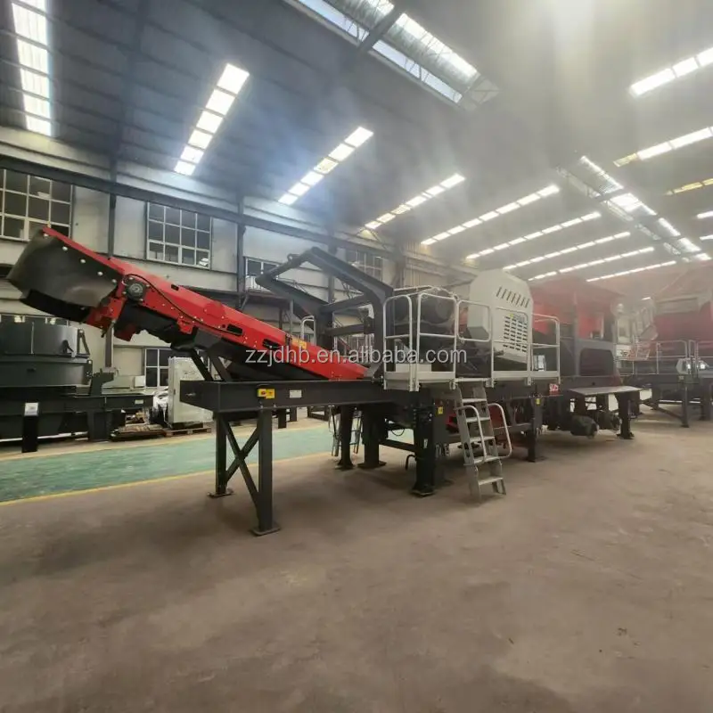 Hard Stone Mobile Impact Crusher Machine Crushing Pebble Mobile 100 Ton Crusher Sand Stone Gravel Plant