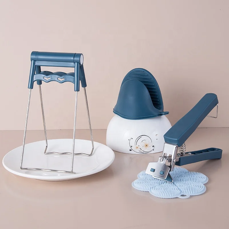 Kitchen to prevent hot hands dishware casserole dish tray holder household anti-scald non-slip silicone Kitchen accessories