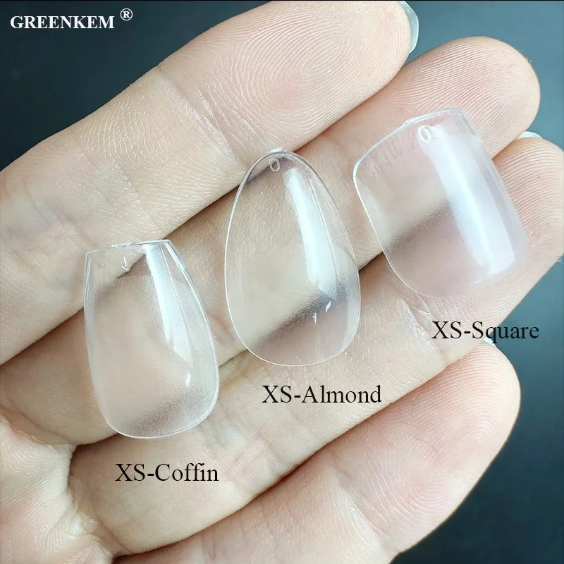 500pcs/Box False Nails Clear Flattened Square Nail Tips Full Cover Short Square High Quality XL Square Nail Tips No C Curve