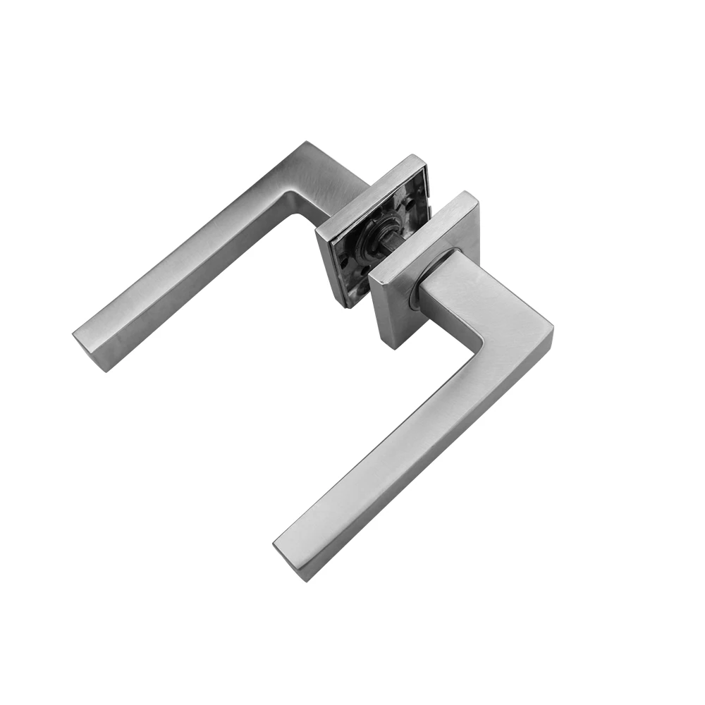 Door Lock Hardware Accessories Door Handle Square Design Hollow Stainless Steel Door Lever Handle
