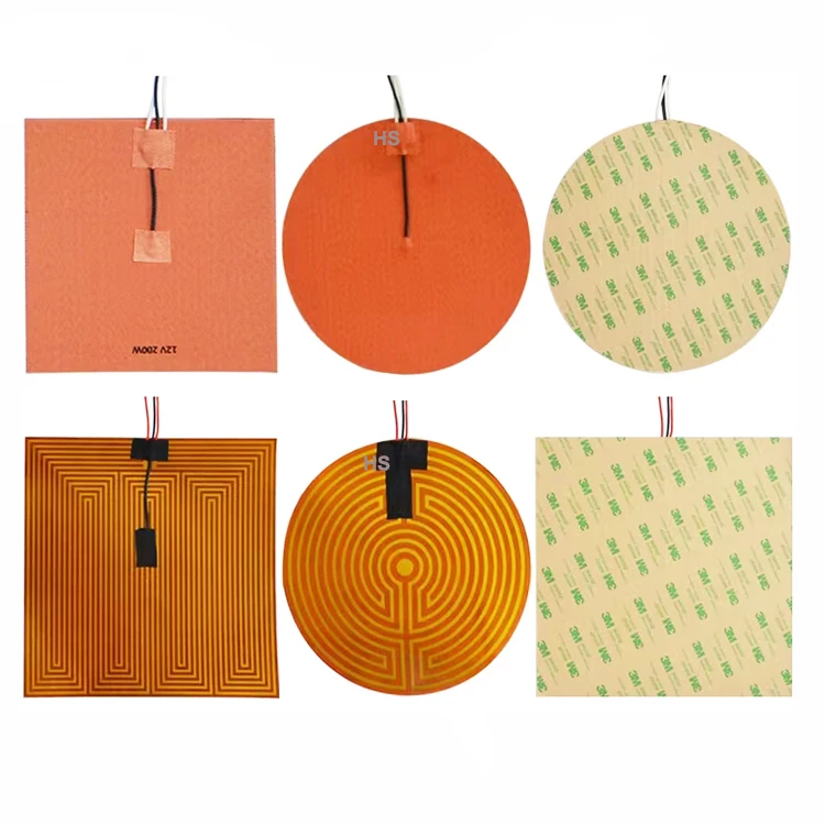 5V 6V 12V 24V Electric High Temperature Flexible Kapton Polyimide Film Heater PI PET Heater