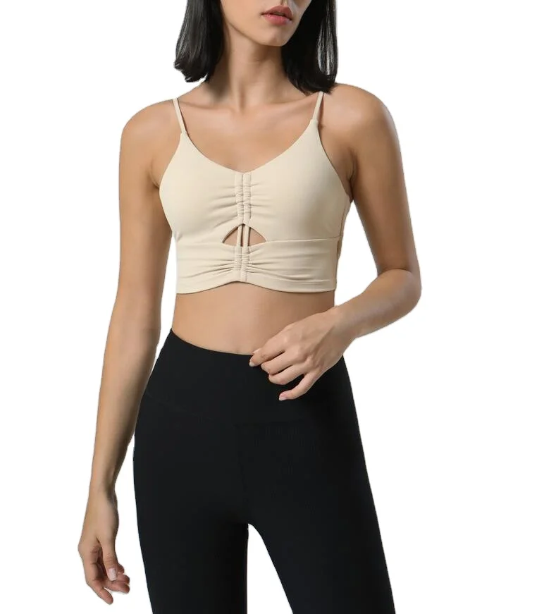 New design multi color advanced technology breathable fitness single strap sports yoga bra