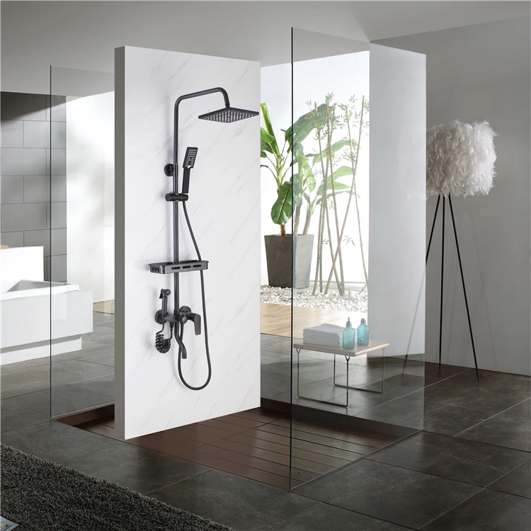 European black bath shower mixer tap faucet factory price BATH SHOWER SET bathroom faucet mixer