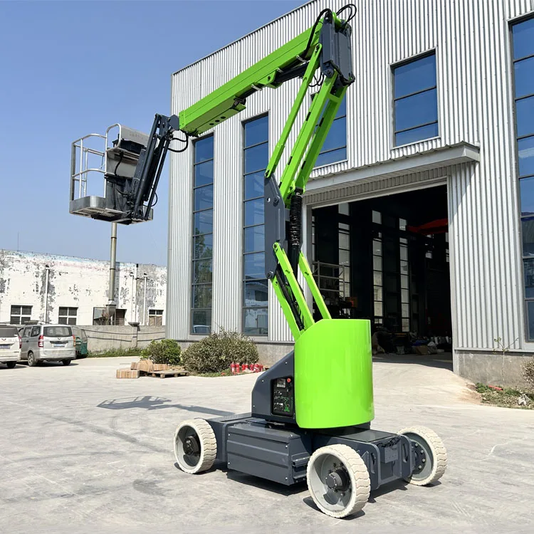 electric self propelled vertical mast boom lift mobile compact lift with single mast and EPA
