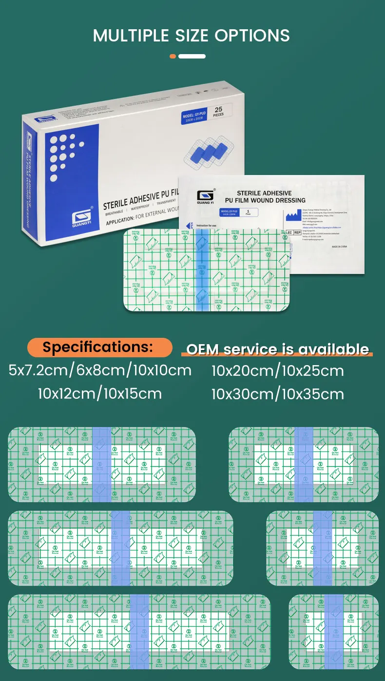 Medical waterproof  wound adhesive plaster dressing