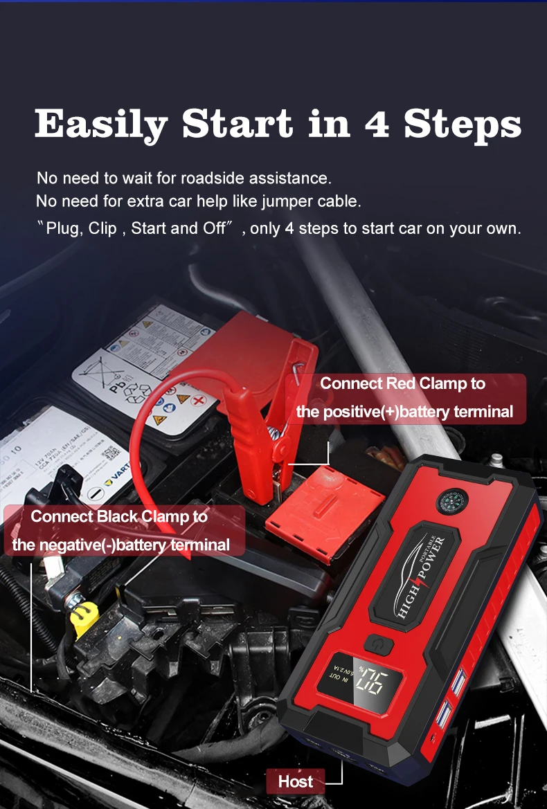 12v high-power car emergency start power supply multi-function mobile power supply car emergency starter