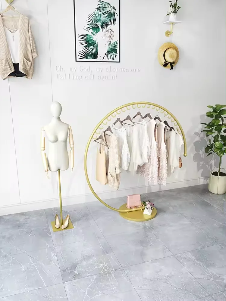 Wholesale commercial hangers  gold tube hangers  stainless steel hangers wall mounted display racks