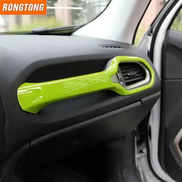 Interior Car Accessories Colorful ABS Co-pilot Seat Handle Decoration Cover circle for Jeep Renegade2016+