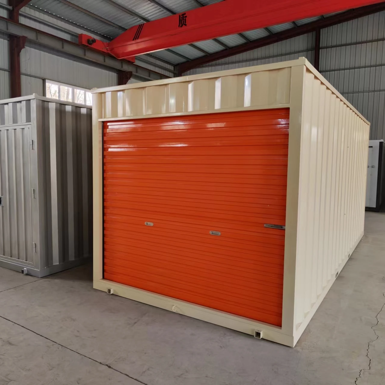 steel 20ft partitioned prefab container storage self storage assemble foldable mobile container stackable  portable storage
