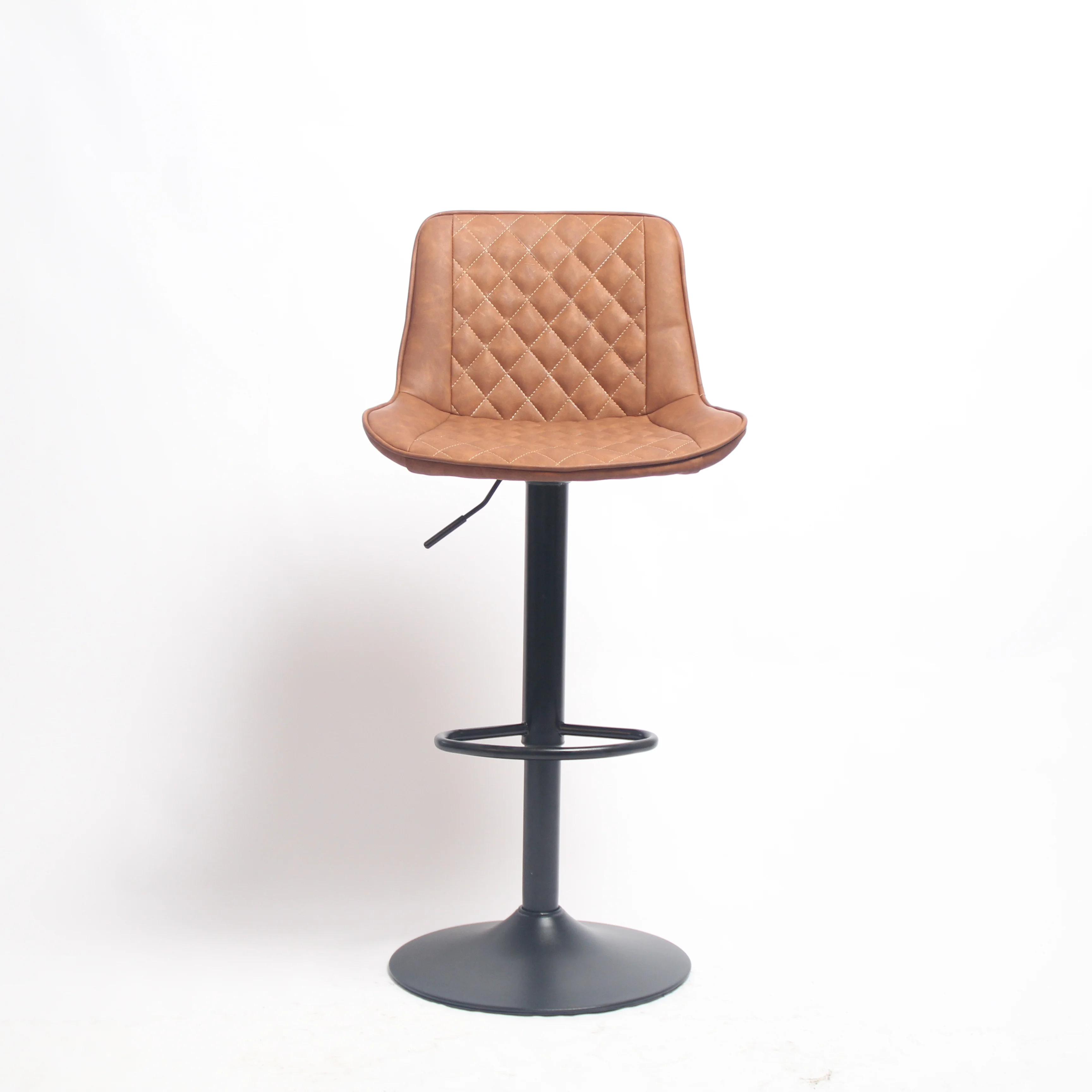 Bar chair Nordic backrest Home light luxury iron high stool coffee shop modern minimalist bar chair