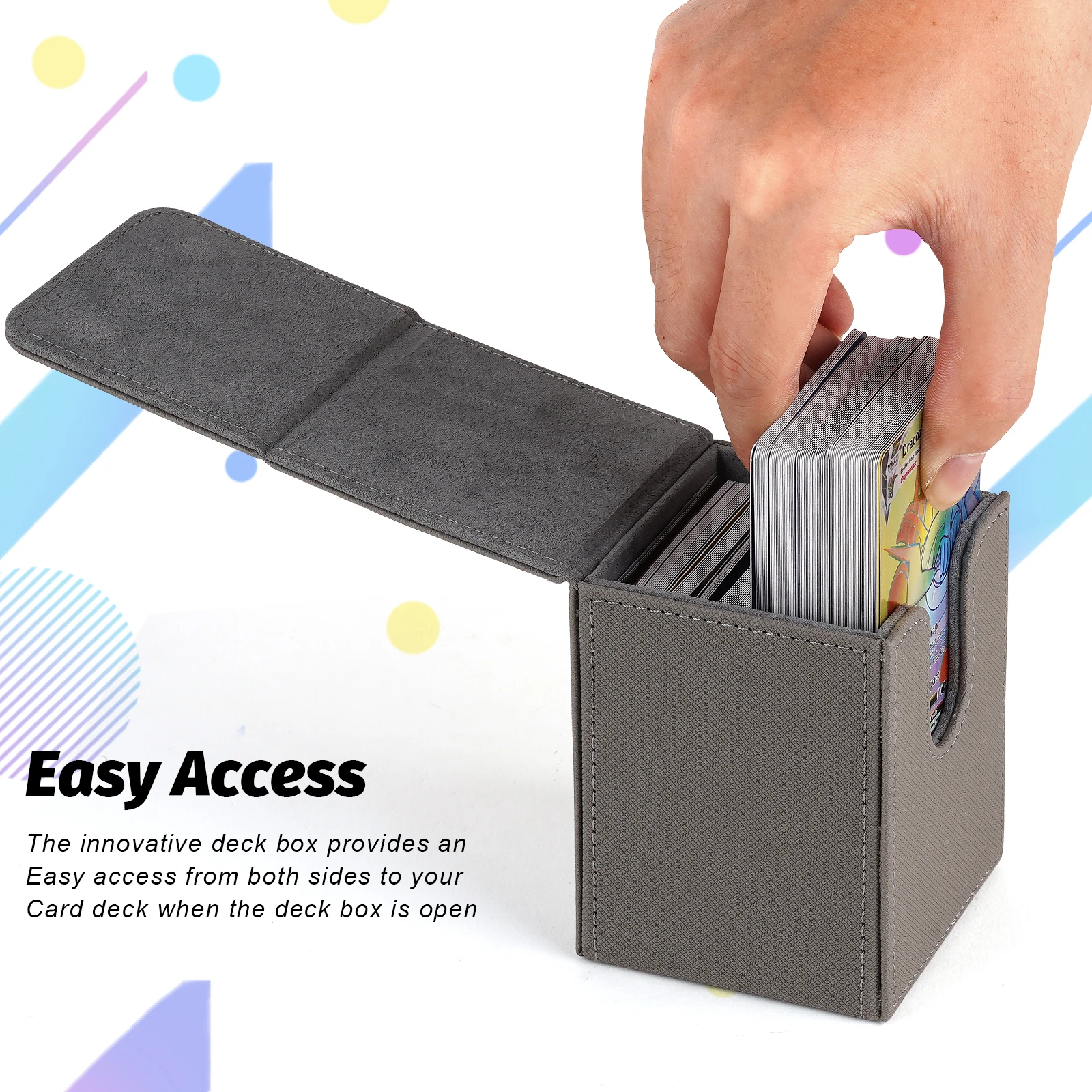 Wholesale Custom Game MTG Sports TCG Playing Trading Card PU Leather Deck Box game card box leather