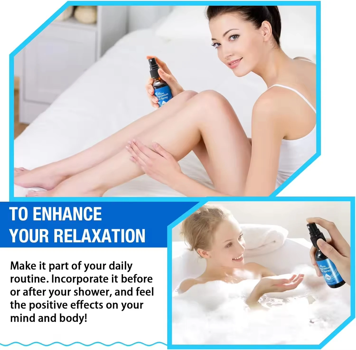 Private Label Natural Essential Oil Highest Quality Pharmaceutical Grade Unscented Pure Magnesium Oil Spray