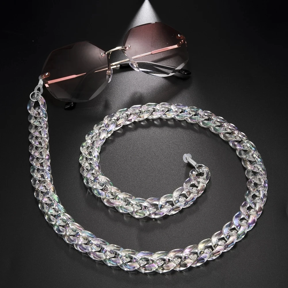 Pearl-White Acrylic Sunglasses Chain Women Lanyard Glasses Chain Straps Anti-slip Eyeglasses Accessories Neck Holder