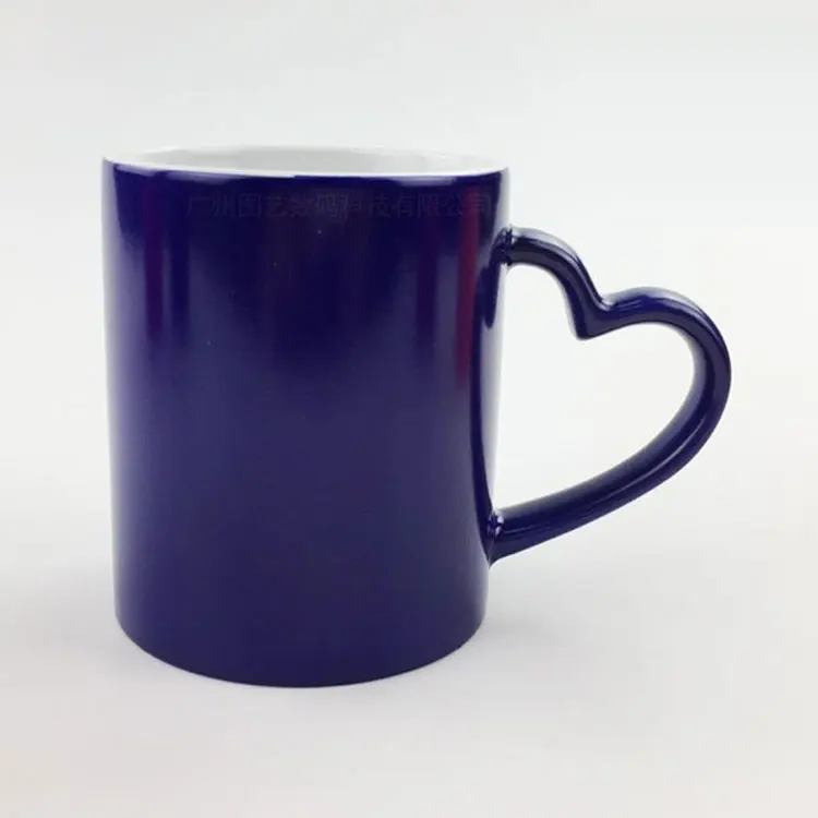 Custom color changing sublimation mugs Frosted Magic Cup