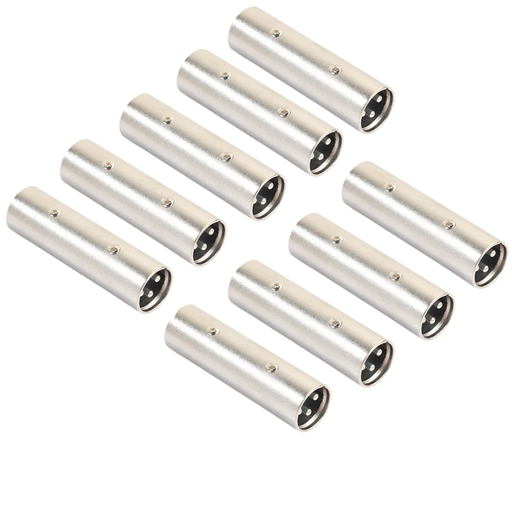 New Hot 3 Pin XLR Male to XLR Male SIM Card and Adapters MIC Power Microphone For Plug Connector Adapter