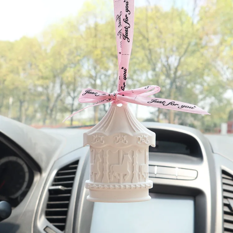 Wholesale Custom Home Fragrance Scented Gypsum Aromatherapy Stone Car Air Freshener Plaster Pendant